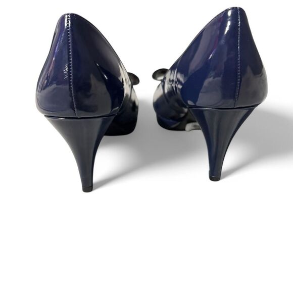 Dressbarn Women's 8.5 Blue/Navy Espadrilles Heels New Girl Boss Mom wear - Picture 4 of 8